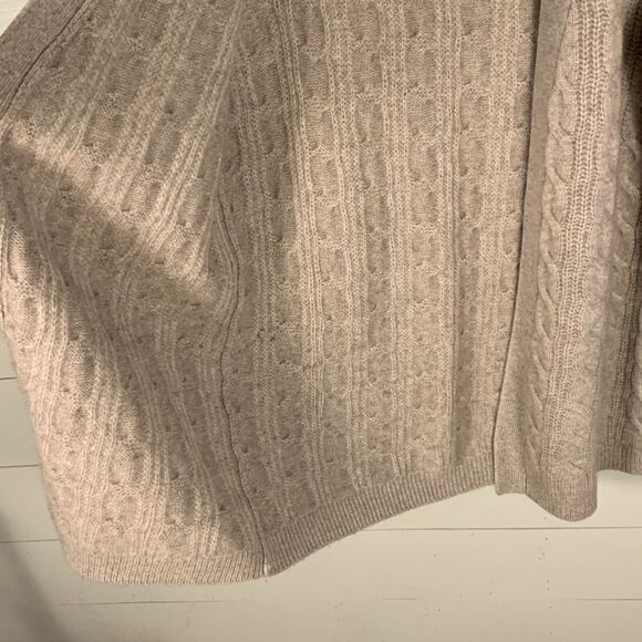 Tahari Pure Luxe 2 ply Cashmere cable knit open front cardigan size small - Picture 6 of 8